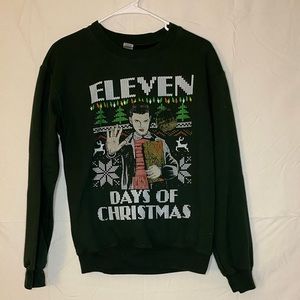 Stranger Things Womens Small Holiday Sweatshirt. Ugly Sweater